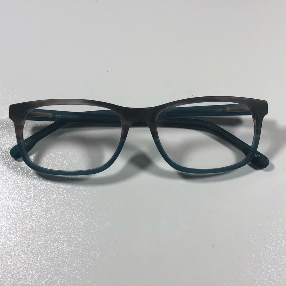 Zenni grey & aqua tortoiseshell frames
